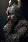 Visigoth king in armor. AI Generated. Art Print